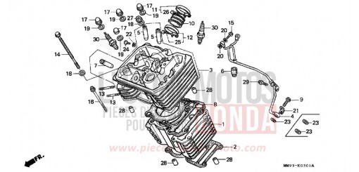 CYLINDER/CYLINDER HEAD (FRONT) XL600VN de 1992